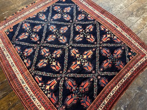 ANTIQUE TRIBAL AFSHAR RUG 148M X 130M - ADDITIONAL PHOTO 5