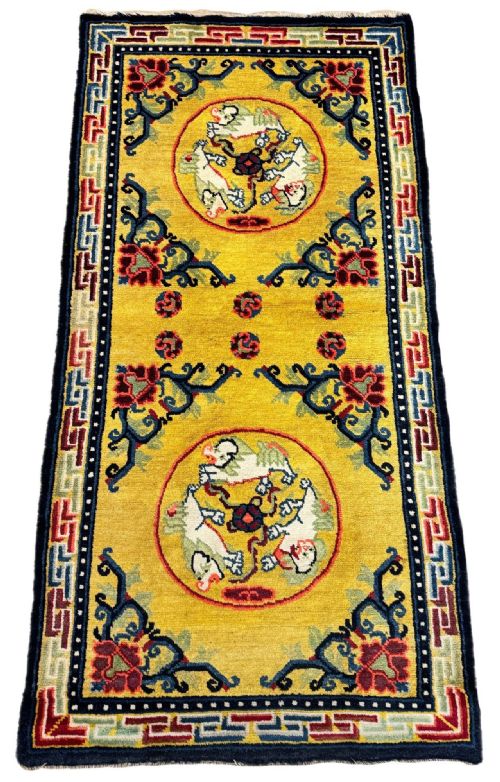 ANTIQUE CHINESE NINGXIA RUG 150M X 076M - ADDITIONAL PHOTO 1