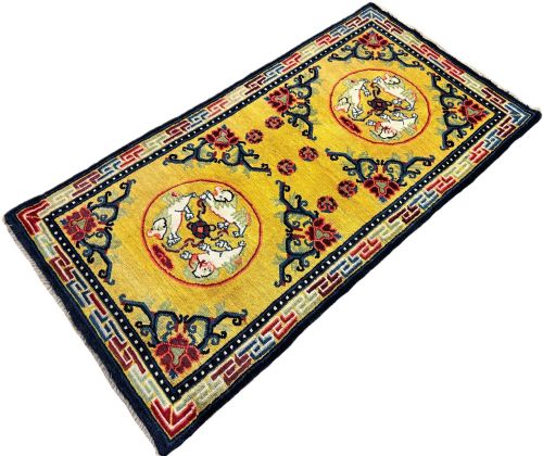 ANTIQUE CHINESE NINGXIA RUG 150M X 076M - ADDITIONAL PHOTO 2