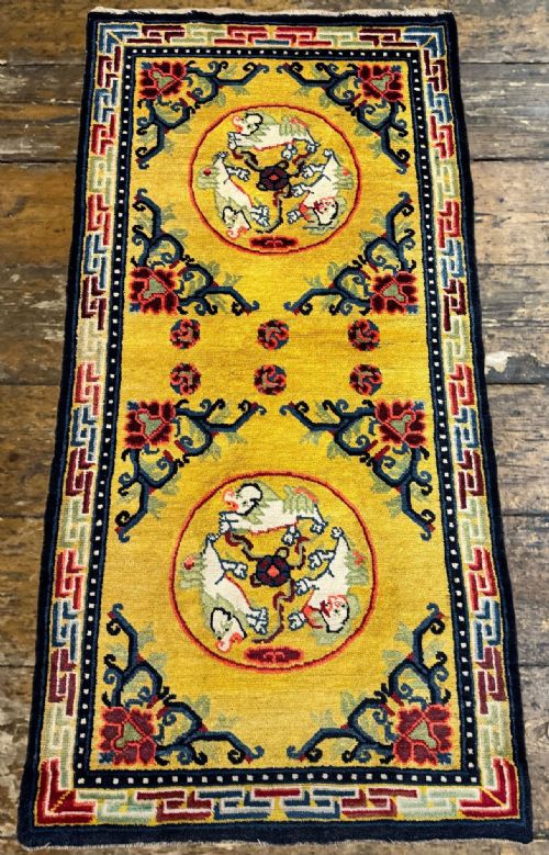 ANTIQUE CHINESE NINGXIA RUG 150M X 076M - ADDITIONAL PHOTO 3