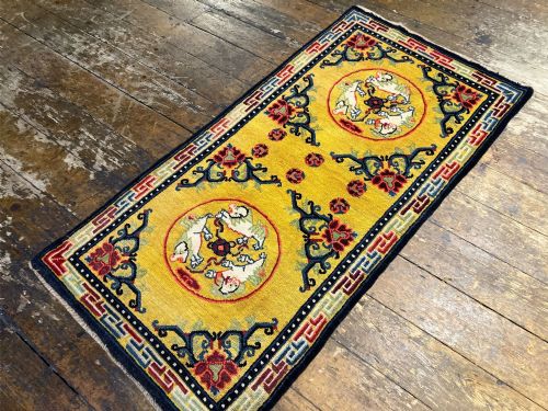 ANTIQUE CHINESE NINGXIA RUG 150M X 076M - ADDITIONAL PHOTO 4