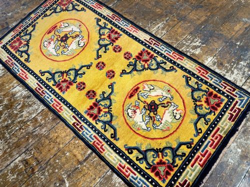 ANTIQUE CHINESE NINGXIA RUG 150M X 076M - ADDITIONAL PHOTO 5