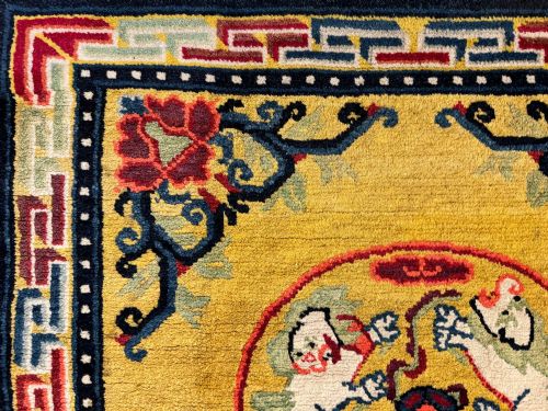 ANTIQUE CHINESE NINGXIA RUG 150M X 076M - ADDITIONAL PHOTO 6