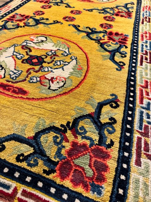 ANTIQUE CHINESE NINGXIA RUG 150M X 076M - ADDITIONAL PHOTO 8