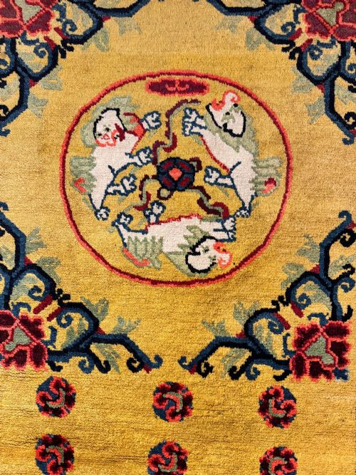 ANTIQUE CHINESE NINGXIA RUG 150M X 076M - ADDITIONAL PHOTO 11
