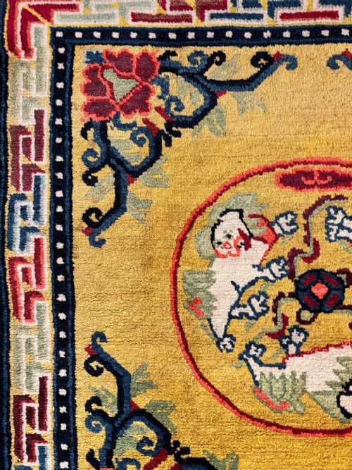 ANTIQUE CHINESE NINGXIA RUG 150M X 076M - ADDITIONAL PHOTO 12