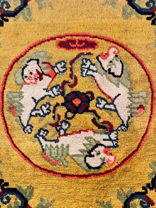 ANTIQUE CHINESE NINGXIA RUG 150M X 076M - ADDITIONAL PHOTO 13