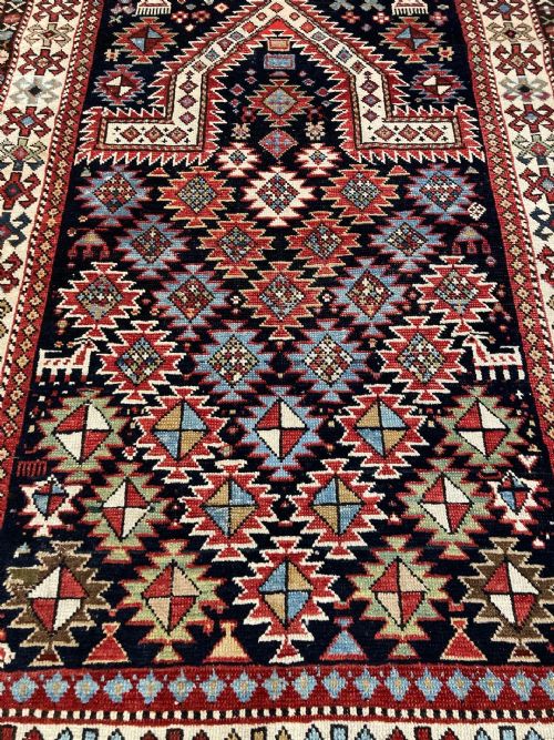 ANTIQUE CAUCASIAN PRAYER RUG 151M X 103M - ADDITIONAL PHOTO 6