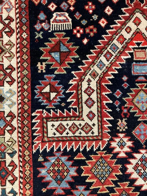 ANTIQUE CAUCASIAN PRAYER RUG 151M X 103M - ADDITIONAL PHOTO 10