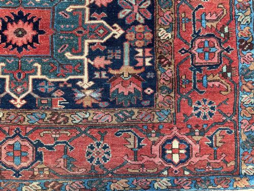 ANTIQUE KARAJA RUG 182M X 142M - ADDITIONAL PHOTO 6