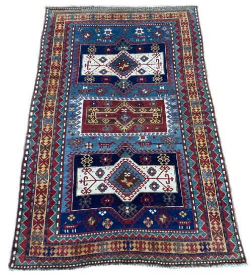 ANTIQUE CAUCASIAN KAZAK RUG 243M X 162M - ADDITIONAL PHOTO 1