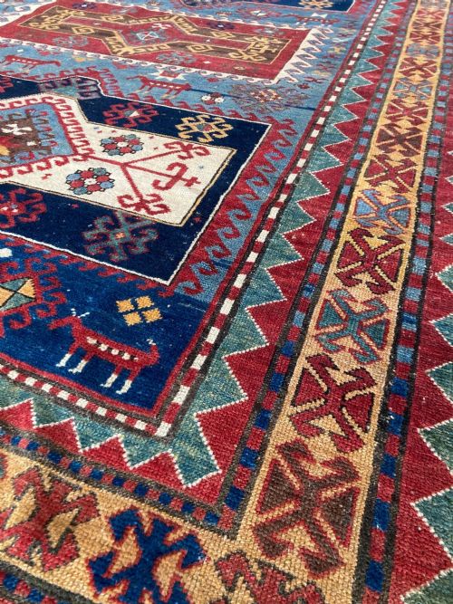 ANTIQUE CAUCASIAN KAZAK RUG 243M X 162M - ADDITIONAL PHOTO 7