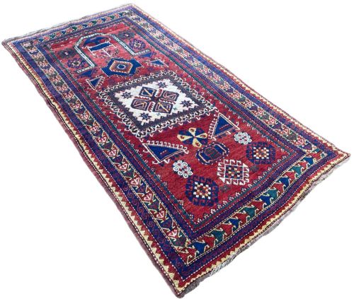 ANTIQUE CAUCASIAN FACHRALO KAZAK PRAYER RUG 248M X 130M - ADDITIONAL PHOTO 2