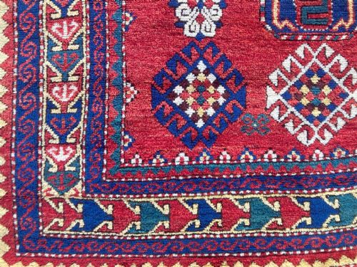 ANTIQUE CAUCASIAN FACHRALO KAZAK PRAYER RUG 248M X 130M - ADDITIONAL PHOTO 5