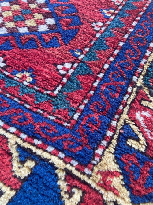 ANTIQUE CAUCASIAN FACHRALO KAZAK PRAYER RUG 248M X 130M - ADDITIONAL PHOTO 8