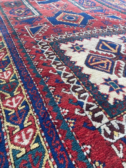 ANTIQUE CAUCASIAN FACHRALO KAZAK PRAYER RUG 248M X 130M - ADDITIONAL PHOTO 13