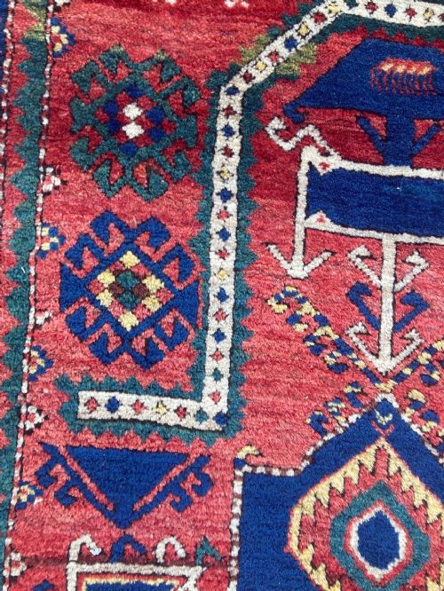 ANTIQUE CAUCASIAN FACHRALO KAZAK PRAYER RUG 248M X 130M - ADDITIONAL PHOTO 14