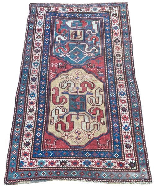 fig 1. Antique Caucasian Chondoresk Rug 1.94m x 1.17m