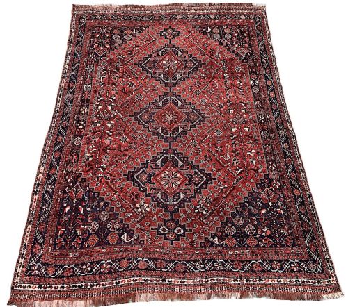 ANTIQUE QASHQAI CARPET 335M X 235M - ADDITIONAL PHOTO 1