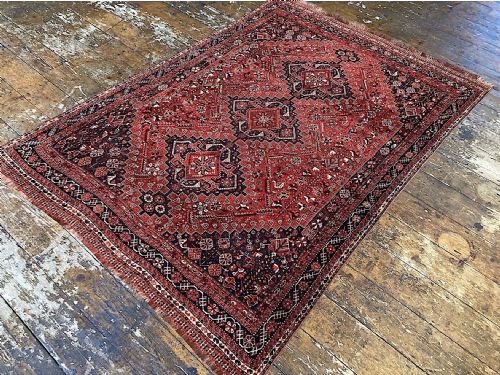 ANTIQUE QASHQAI CARPET 335M X 235M - ADDITIONAL PHOTO 4