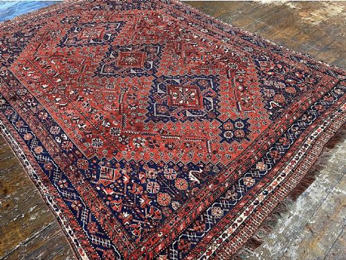 ANTIQUE QASHQAI CARPET 335M X 235M - ADDITIONAL PHOTO 5