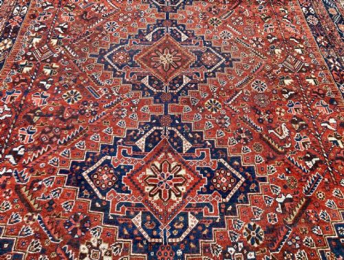 ANTIQUE QASHQAI CARPET 335M X 235M - ADDITIONAL PHOTO 7