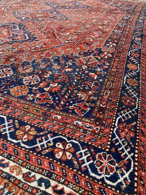 ANTIQUE QASHQAI CARPET 335M X 235M - ADDITIONAL PHOTO 8