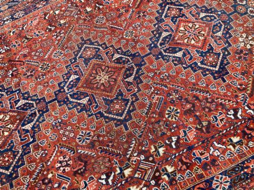 ANTIQUE QASHQAI CARPET 335M X 235M - ADDITIONAL PHOTO 10
