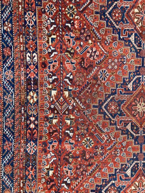ANTIQUE QASHQAI CARPET 335M X 235M - ADDITIONAL PHOTO 12
