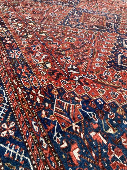 ANTIQUE QASHQAI CARPET 335M X 235M - ADDITIONAL PHOTO 14