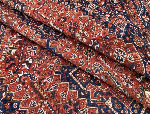 ANTIQUE QASHQAI CARPET 335M X 235M - ADDITIONAL PHOTO 16