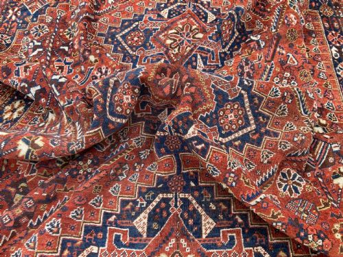 ANTIQUE QASHQAI CARPET 335M X 235M - ADDITIONAL PHOTO 17
