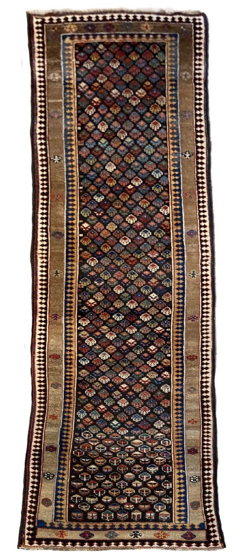 ANTIQUE KURDISH RUNNER 297M X 093M