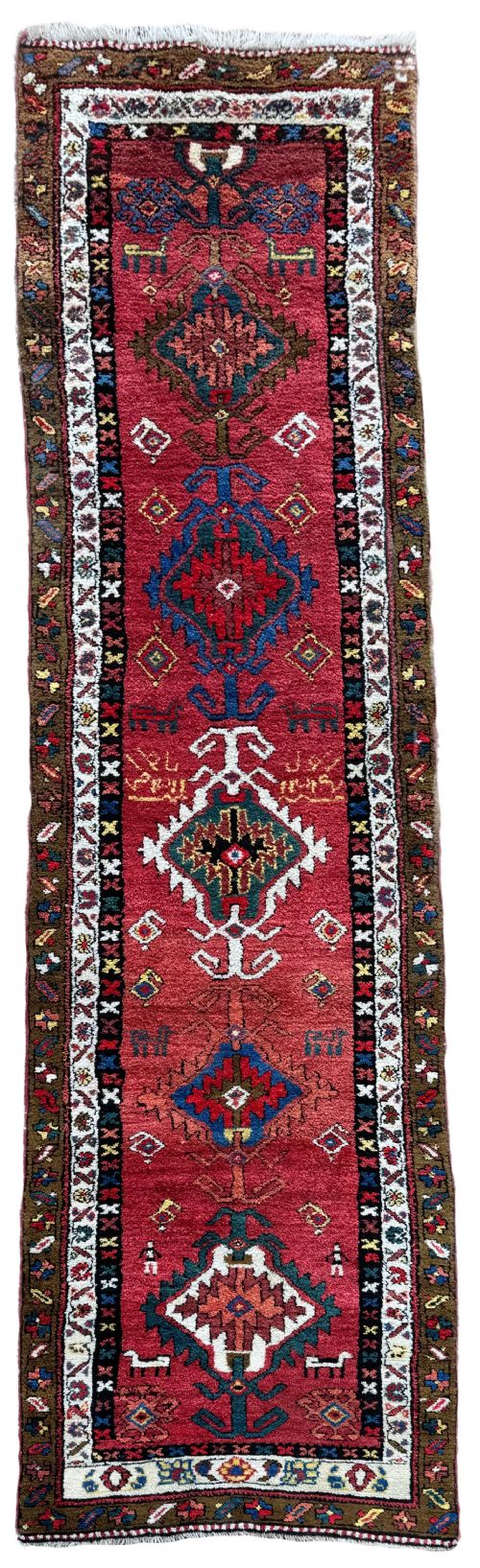 Antique Heriz Runner 3.62m X 0.95m