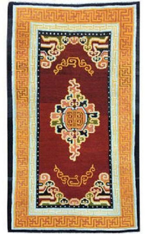 Vintage Tibetan Rug 2.12m X 1.24m