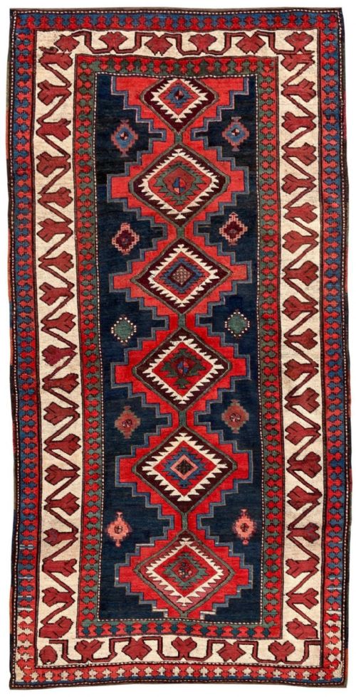 Antique Caucasian Kazak Rug 2.34m X 1.18m