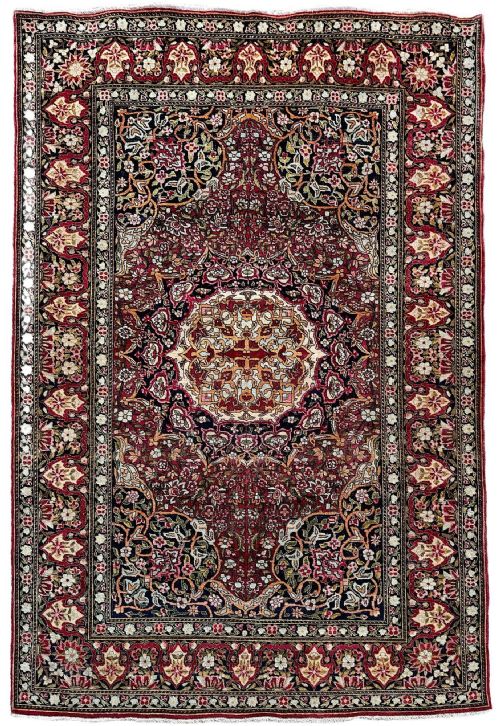 Antique Isfahan Rug 2.09m X 1.39m