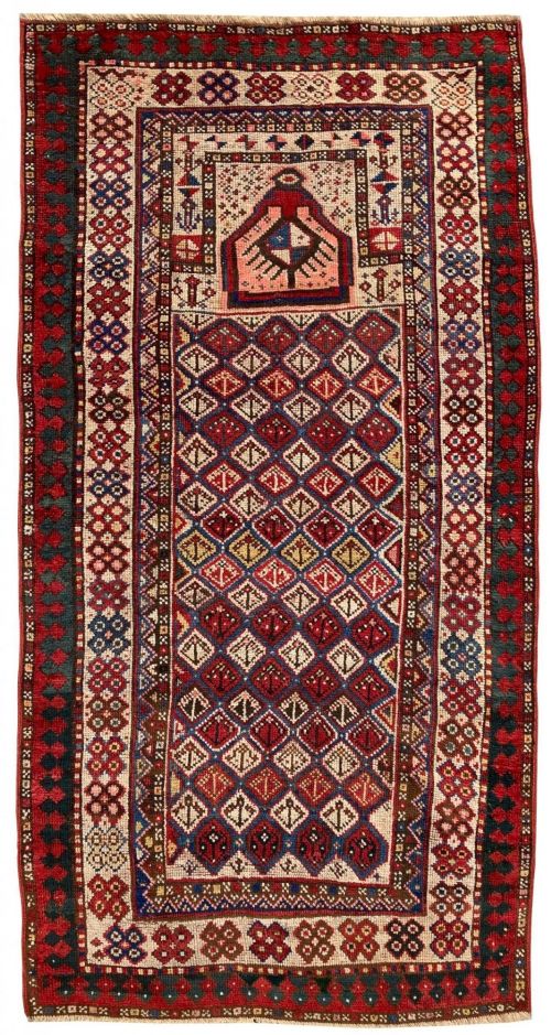 Antique Caucasian Gendje Prayer Rug 1.90m X 0.98m