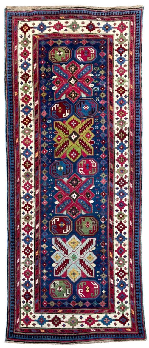 Antique Caucasian Talish Long Rug 2.97m X 1.22m