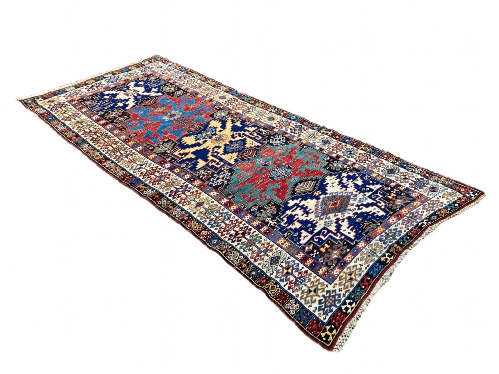 Antique Caucasian Kazak Rug 2.86m x 1.34m View III