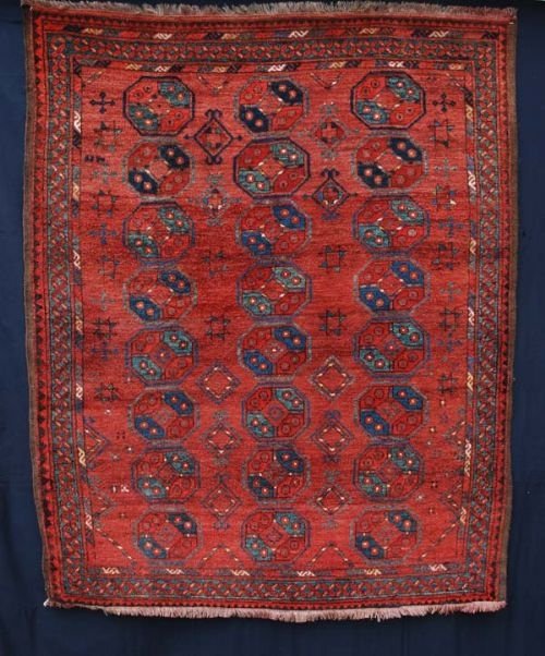 Antique Ersari Turkmen Rug, Central Asia