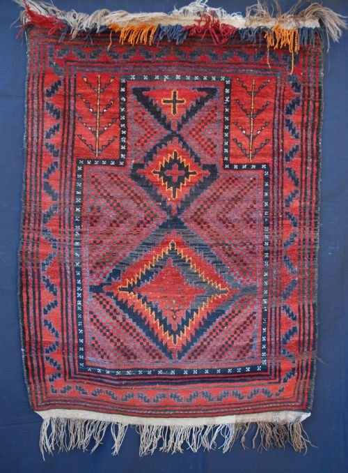 Old Prayer-rug, Taimani Tribes, Western Afghanistan
