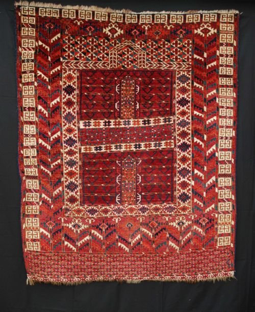 Antique Engsi (Door-rug), Tekke Turkmen Tribes, Turkmenistan, Central Asia