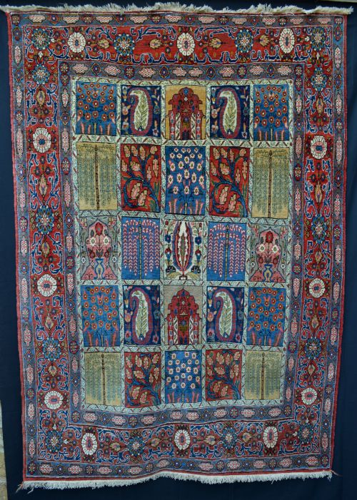 Antique Quom Rug, Quom, Central Persia