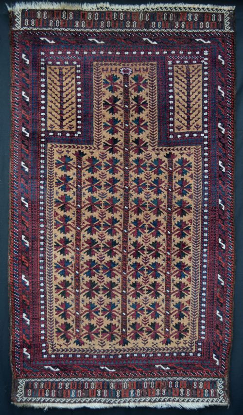 Antique Prayer Rug, Baluch Shahraki-sarbandi Tribe, Sistan Province, South-east Persia