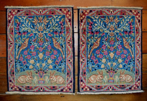 Pair of Old Kerman Mats, Kerman, Southern Persia