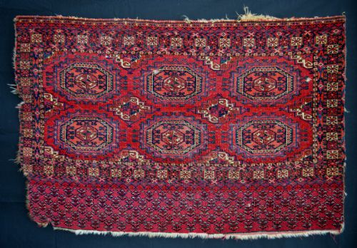 Antique Tekke Turkmen Chuval Face, Turkmenistan, Central Asia.