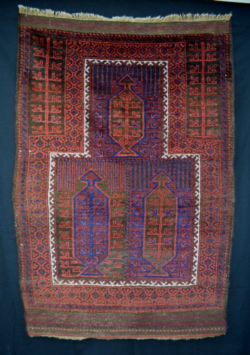 Antique Timuri Prayer-rug, Adraskand Region, Western Afghanistan