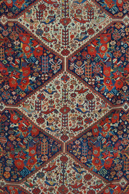 Antique Baharlu Tribal Rug of the Khamseh Confederacy, South-west Persia.