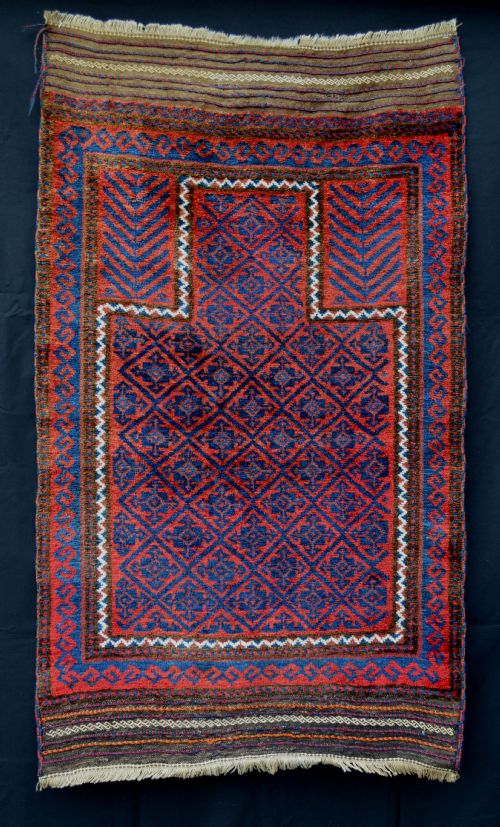 Antique Prayer Rug, Taimani Tribes, Western Afghanistan